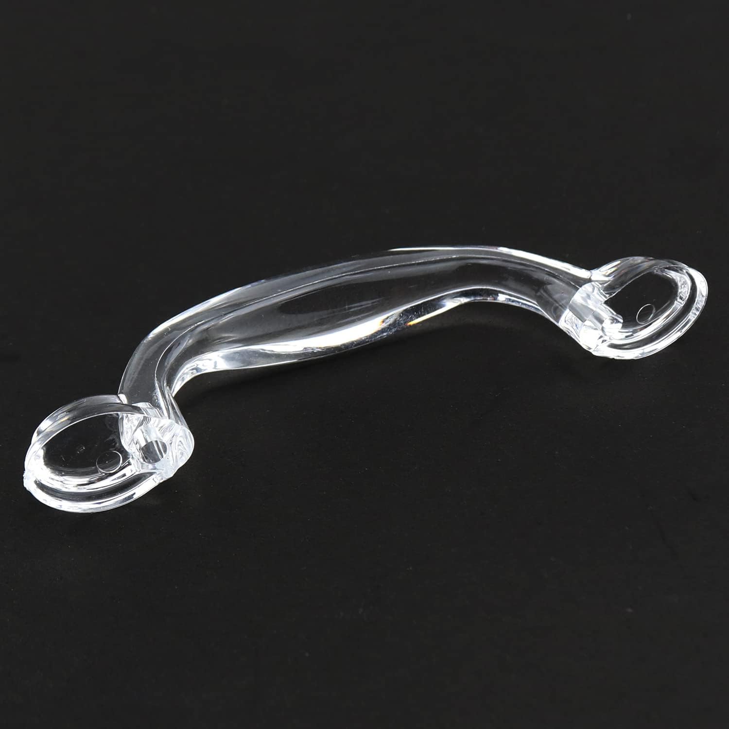 Adhesive Drawer Knob 2PCS Transparent Acrylic Pull Handles, Dresser Pulls Glass Look Kitchen Cabinet Door Handle Pull, Adhesive Type