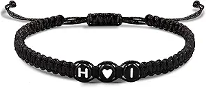 Initial Bracelets for Women Men's Bracelets Gifts for Girlfriend Boyfriend Letter Bracelets I Love You Gifts for Her Him Best Friend Birthday Gift Christmas Jewelry