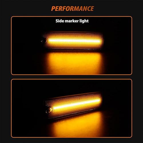 Miniatura 3 de ADIIL Lentes ahumadas oscuras ámbar LED delantero marcador luces de señal parachoques reflector juego de lámparas compatibles con 1998 1999 2000