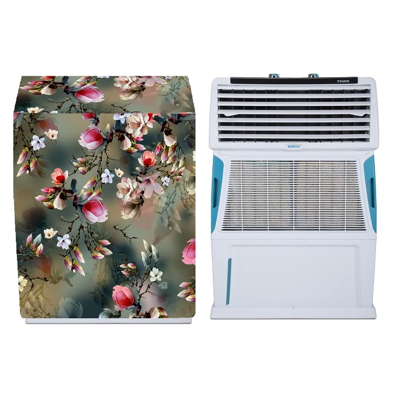 Image of Printed Cooler Cover Compatible for Symphony Touch 80L Desert Air Cooler, Waterproof Cover, Size (LXBXH) 81 X 46 X 109 Cm, Green.