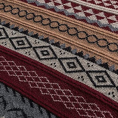 Autumn Winter Vintage Striped Sweater Men Clothes Pullover Men Sweater Jumper Men's Sweater Knit Red, XX-Large3