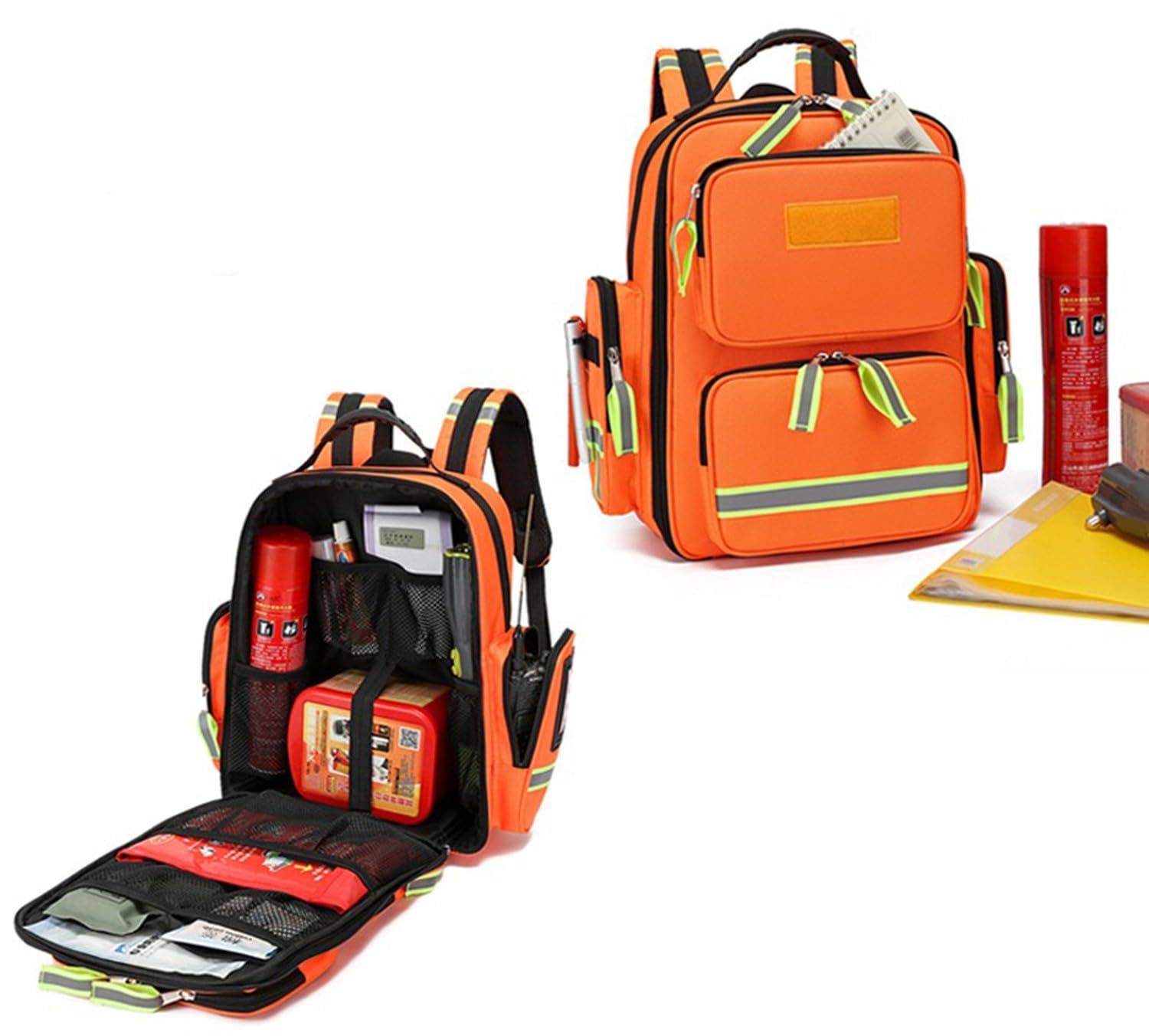 Notfallrucksack, Erste Hilfe Rucksack, Rettungsrucksack, Professional First Aid Backpack Reflektierender, Großer Kapazität Für Camping, Radfahren, Ausflüge, Kindertagesstätte