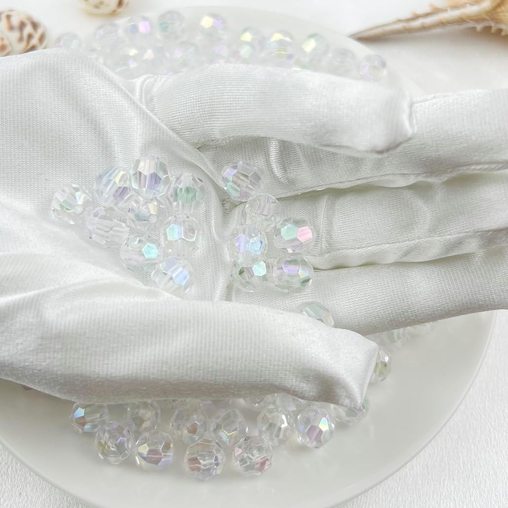 1000 Pcs 6MM Round Faceted Acrylic AB Color Transparent Crystal Acrylic Beads for Jewelry Making, Bracelets Necklaces Earrings Wind - Image 3