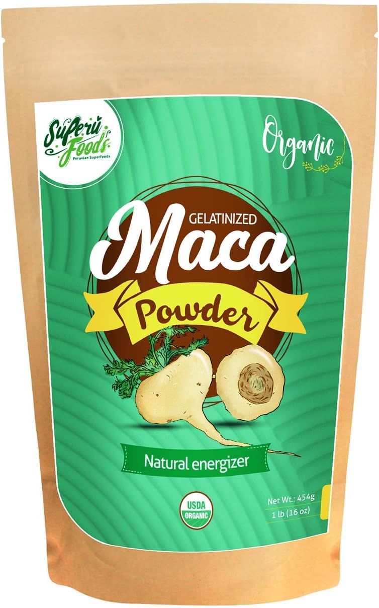 Superu Foods - Organic Maca Powder, 1 Pound (16 Oz)