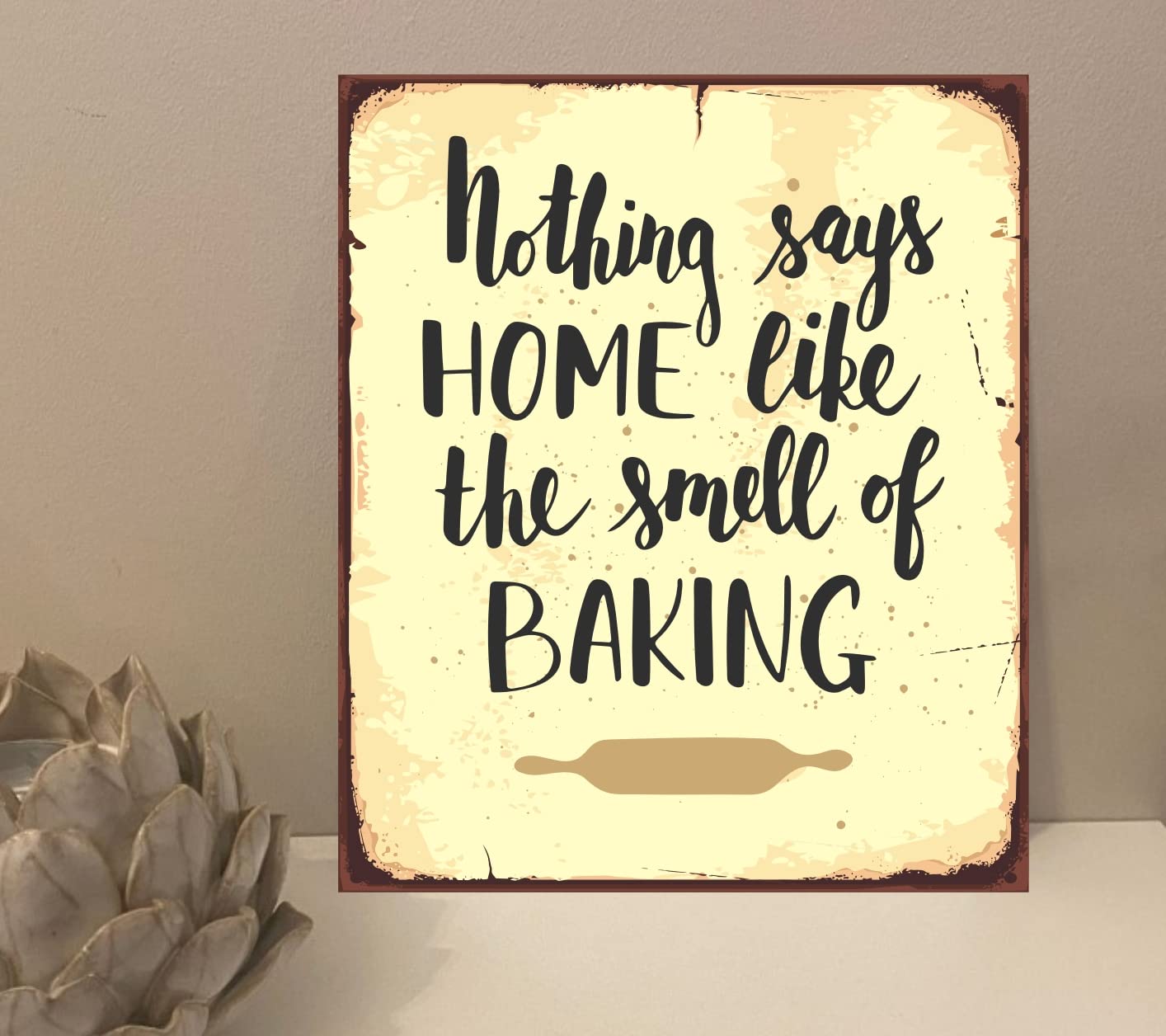 1x Home Baking Kitchen Quote Metal Plaque Sign Gift House Novelty (mt340) (200mm x 150mm)