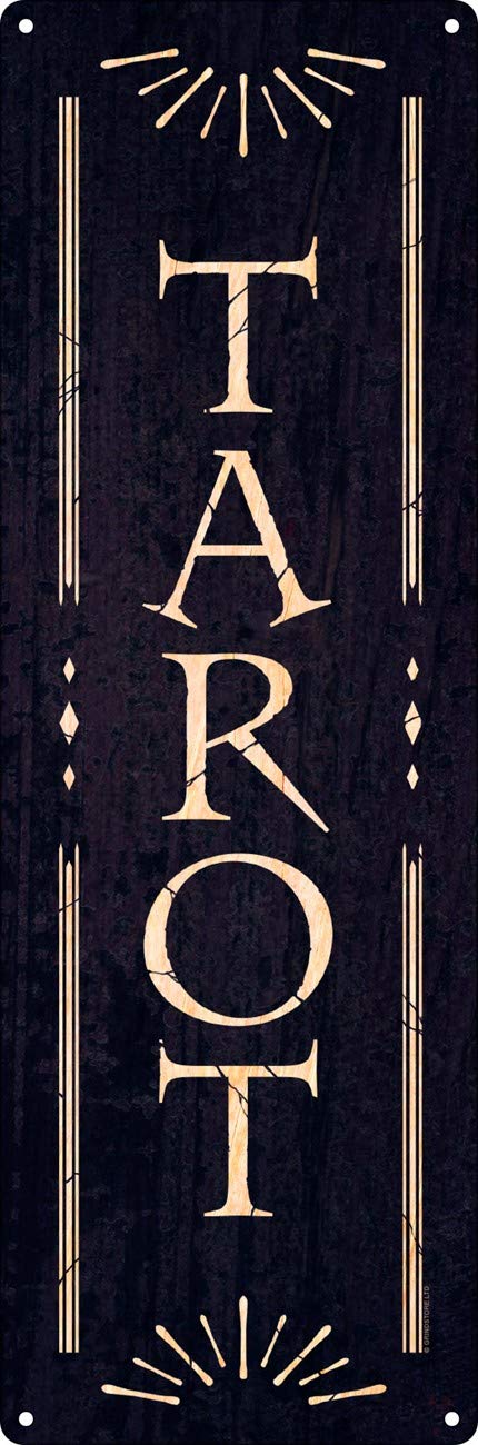 Grindstore Nc Tarot Slim Tin Sign Black 10.1X30.5cm