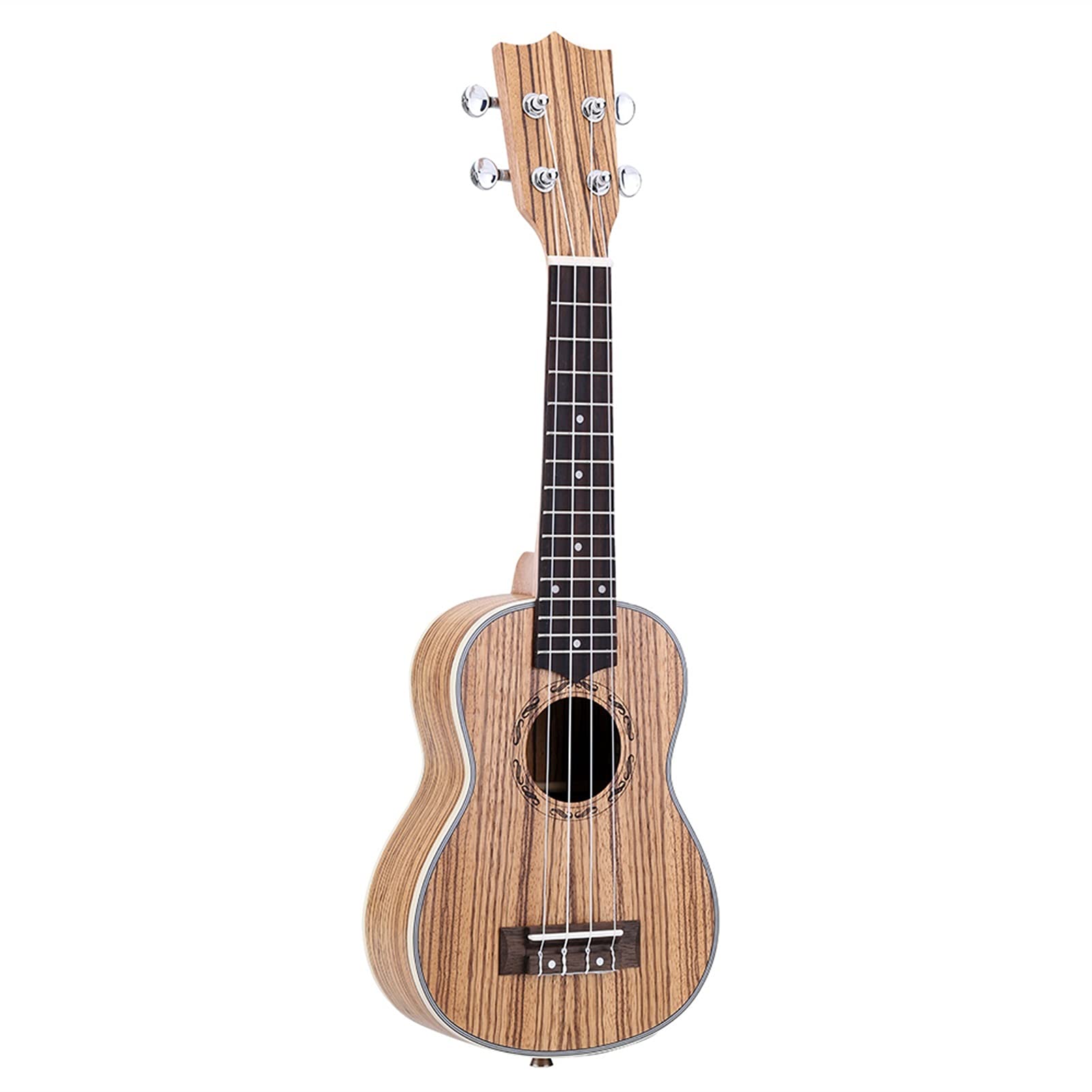 Studente Ukelele Zebrawood 21 "Acustico Ukulele 15 Fret 4 Corde Strumento Musicale A Corda Ukulele Hawaiano
