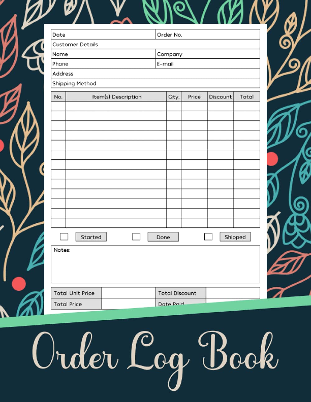 Order Log Book: Stylish Sales Order Tracker, Customer Order Record Book for Small Business