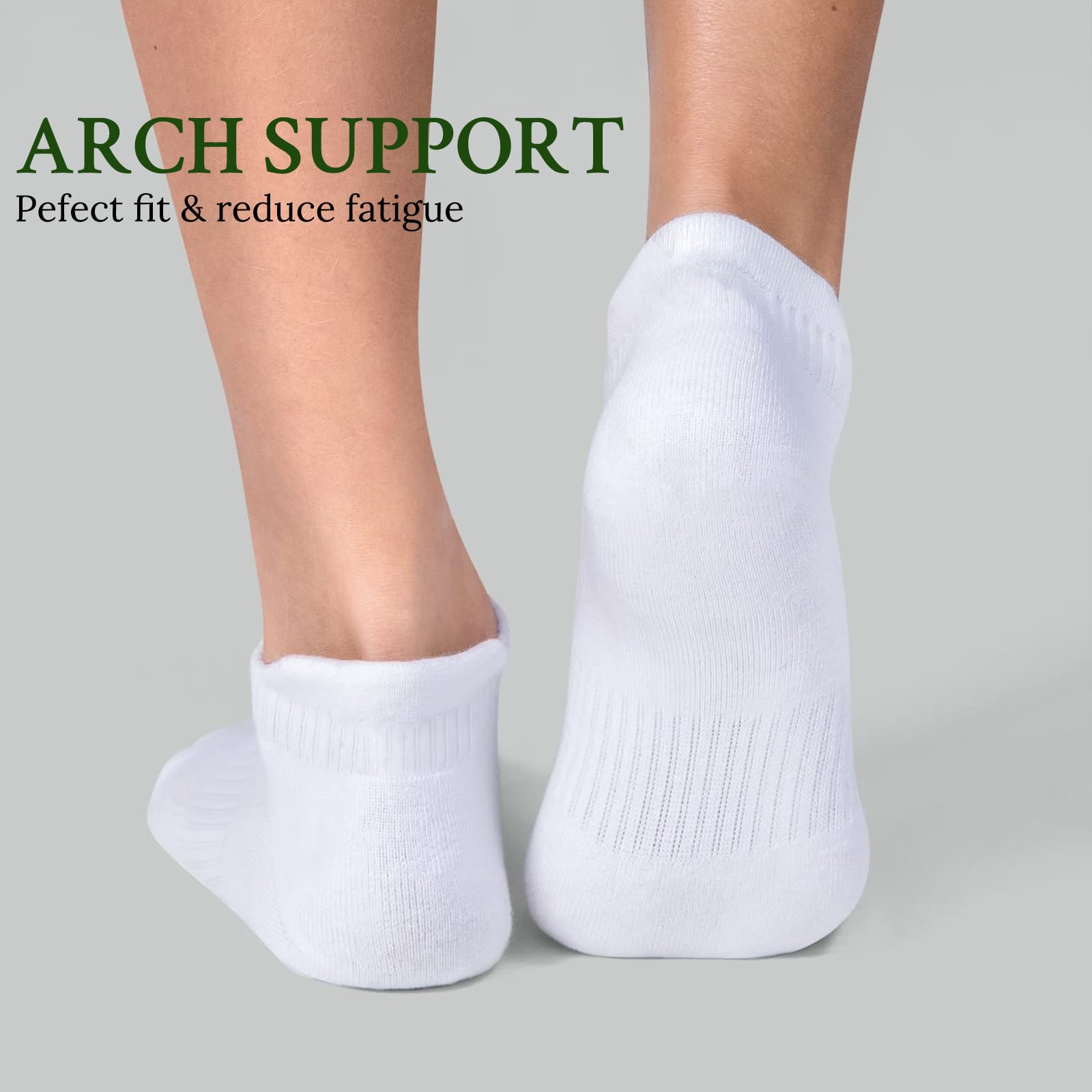 10 Pares Calcetines Tobilleros Hombre, Deporte Corto Algodón Transpirable para Verano, Running, Trabajo, Casa