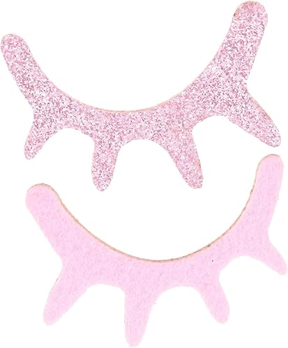 20 piezas de regalos de ojos con purpurina para material de madera rosa arte de pared manualidades de niños materiales de ducha calcomanías para el