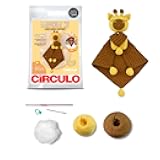 Circulo Amigurumi Crochet Kit - Lovey Blanket - All Included, Easy Instructions - Crochet Set for Intermediate - Animal Crochet Kit, Premium Amigurumi Yarn for Crocheting - Giraffe