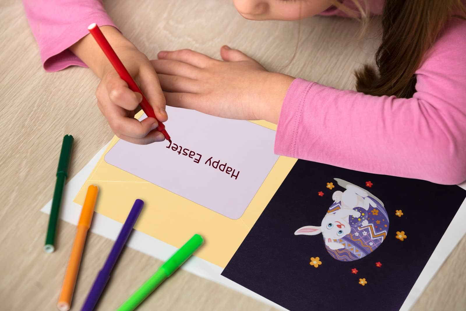 Biglietti Di Pasqua 3D Pop Up - Con Conigli, Uova E Fiori, Inclusa Busta, Per Auguri Speciali (Modello B) - Foto 5