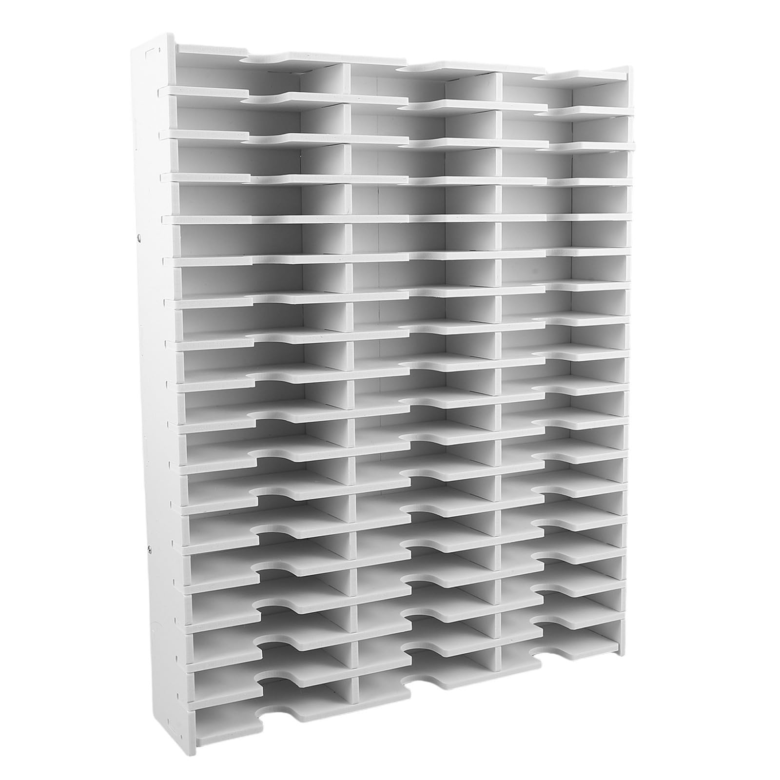 YARNOW Elegante Pvc Aufbewahrungsbox mit 51 Fächern für Stempelkissen und Kartenorganisator Robust und Leicht Tragbar für Schreibtisch und Büroorganisation