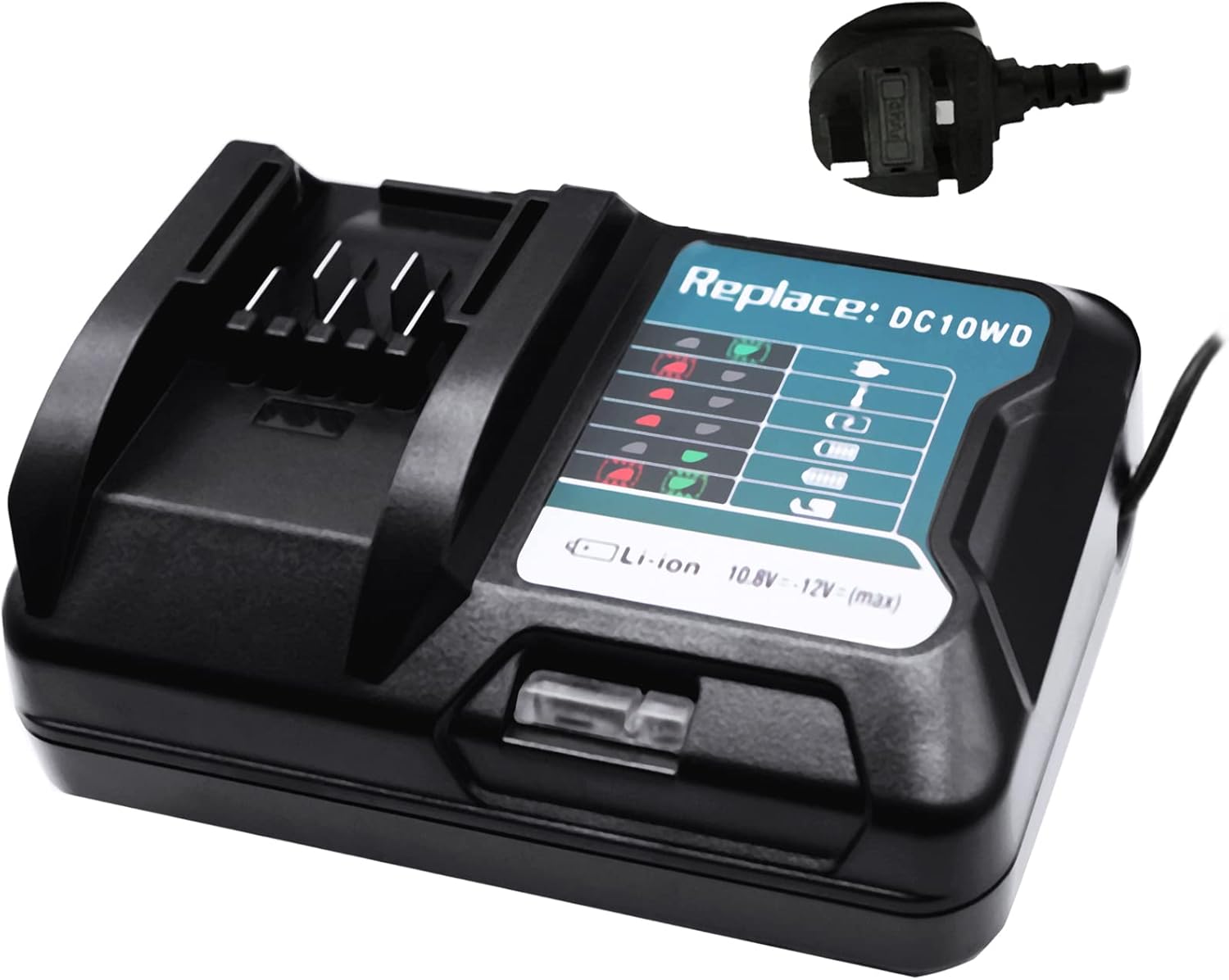 GOLEMON® 12V DC10WD Charger compatible with Makita DC10WC DC10SB DC10RE