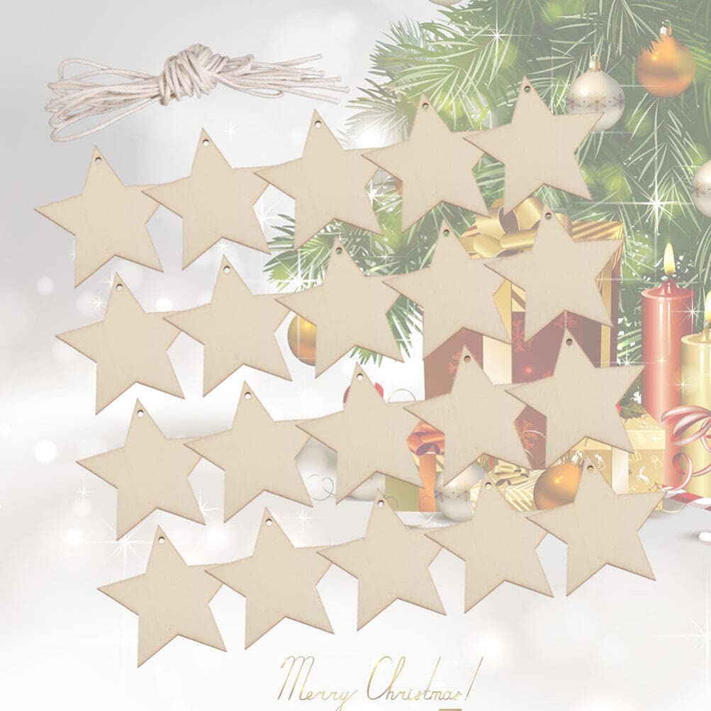 SUPVOX Ciondolo Natalizio in Legno 100 Pezzi Decorazioni Natalizie Per Albero Di Natale Fai Da Te Addobbi Per Casa E Feste Design Misto Per Atmosfera Festosa E Regali