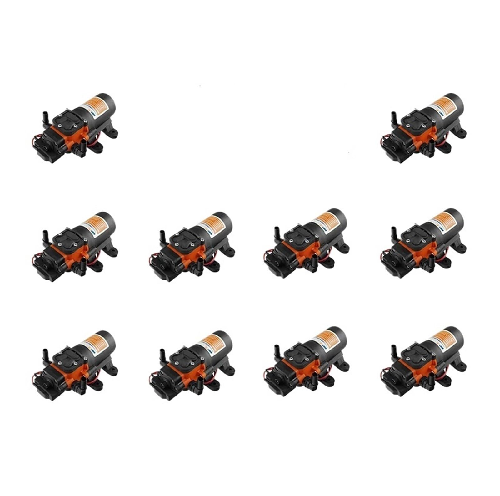 35PSI 12V Marine Water Pump Diaphragm Self Priming Pump Boat Accessories Showers Toilets Water Transfer Motor for RV Caravan(Pump x 10Pcs)
