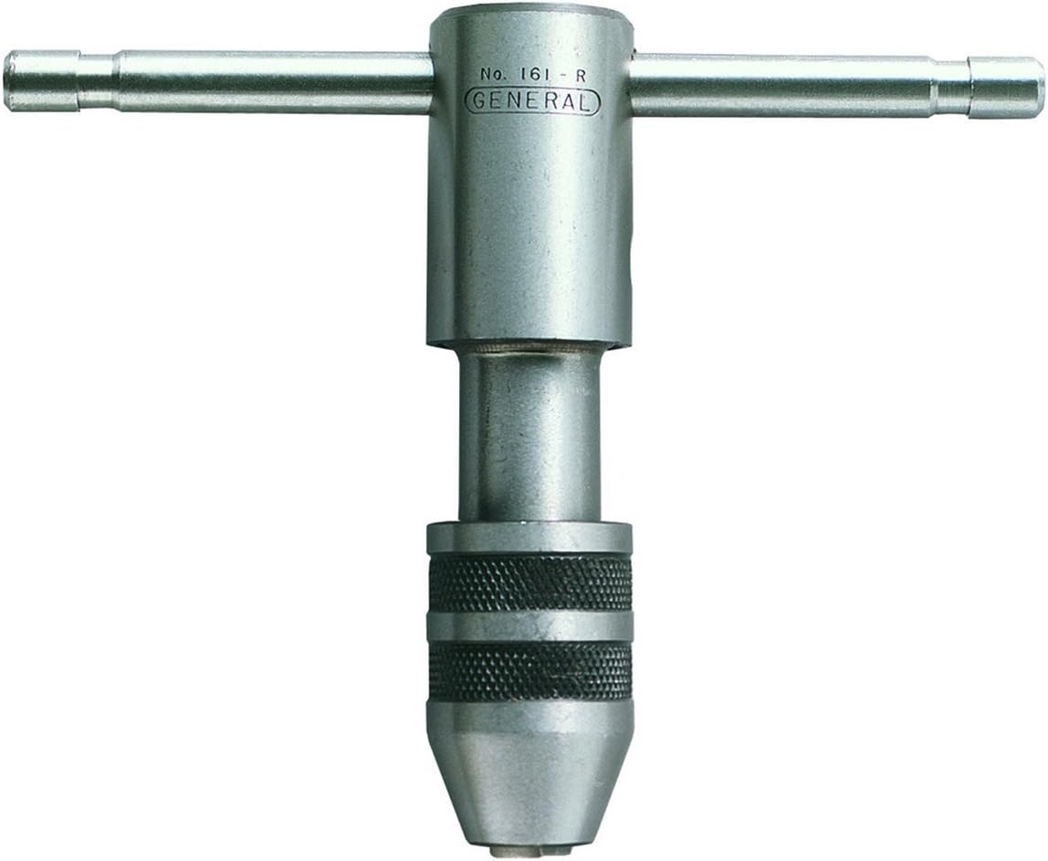 General Tools Professional Reversible Tap Wrenches #165 - Ratchet Holder with Reference Table for 0 to 1/2-Inch Taps - Set of 2