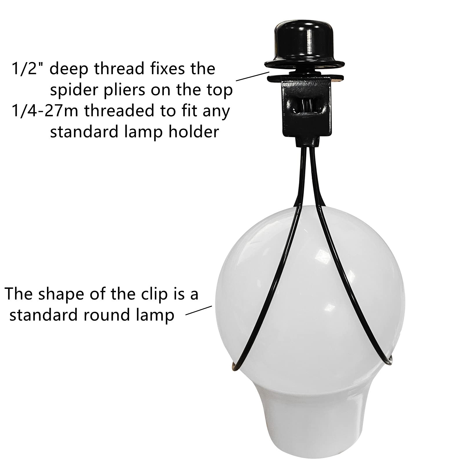 GORGECRAFT 4Pz Adattatore Clip Portalampada Portalampada Nero Dorato Paralume Kit Adattatore Porta Arpa con Terminali Fissaggio Paralume e Clip A Molla Livellatore Paralume per Lampadina Illuminazione