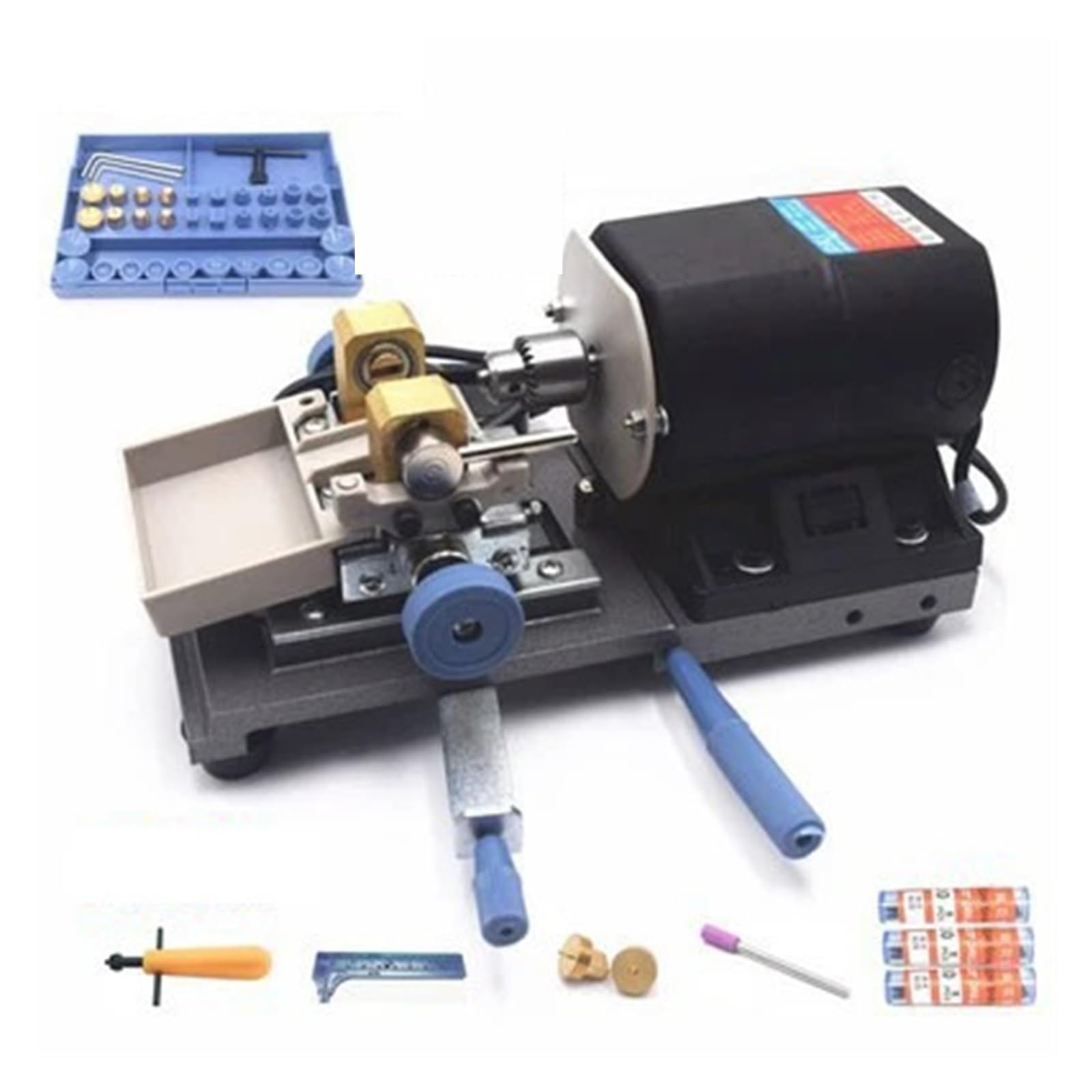 Schmuckpolierer 450 W Perlenbohrmaschine, Perlen-Bernstein-Wachs-Rundperlen-Holzperlen-Bohrmaschine, Schmuck-Bohrwerkzeug(SETB)