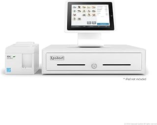 Star Micronics TSP143III USB Receipt Printer, Stand for 10.2” & 10.5” iPads, and Epsilont Cash Drawer Compatible with Square
