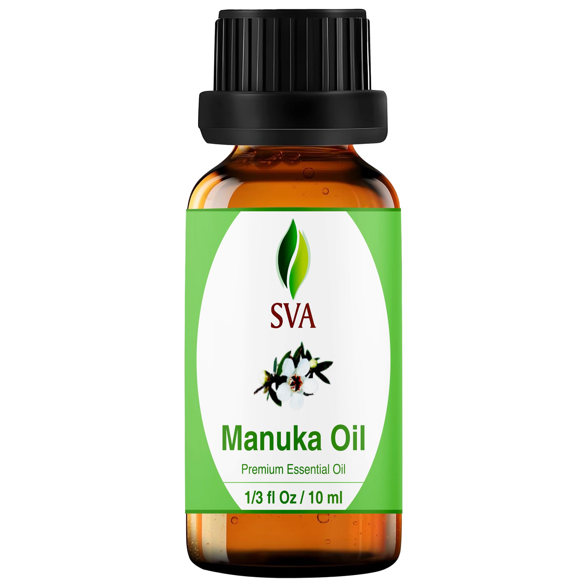 SVA Manuka Essential Oil in Glass Bottle, 1/3 Fl Oz (10 ml)