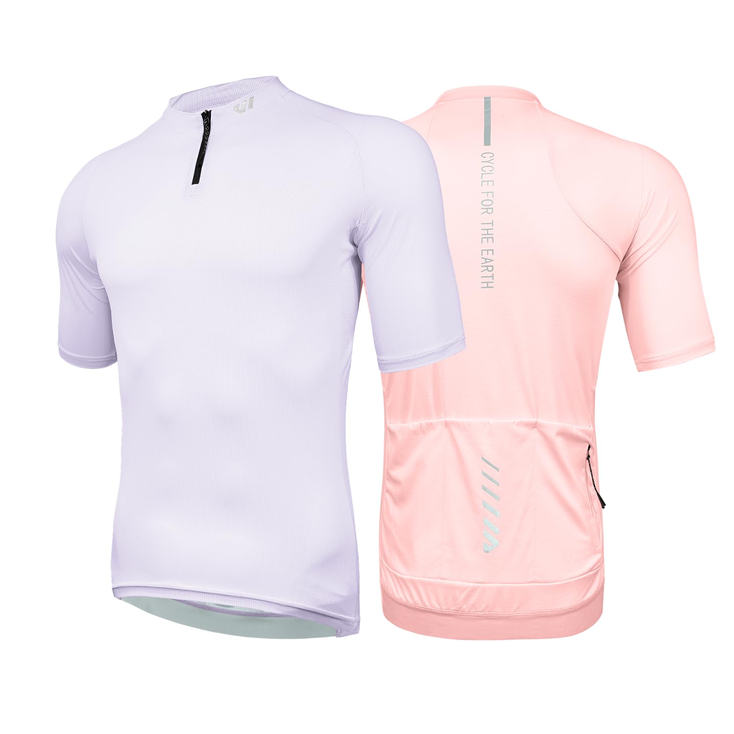 Wulibike Rennrad Trikot Herren Kurzarm, 1/4 Reißverschluss Fahrrad Shirt Mit 3+1 Rückentaschen Fahrradbekleidung