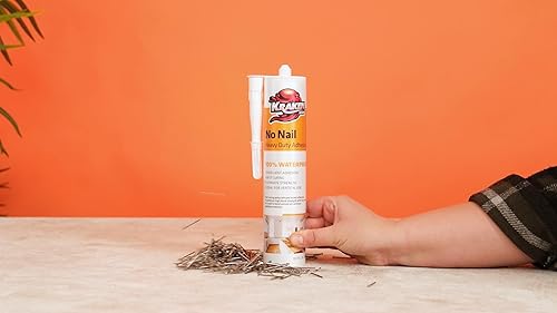 Miniatura 7 de Kraken Bond No More Nails - Adhesivo transparente resistente (1 x 10.1 onzas líquidas) 100% impermeable y extrafuerte poliuretano sellador de