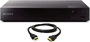 SONY BDPS1700 Wired Streaming Blu-Ray Disc Player with 6ft High Speed HDMI Cable (Renewed)