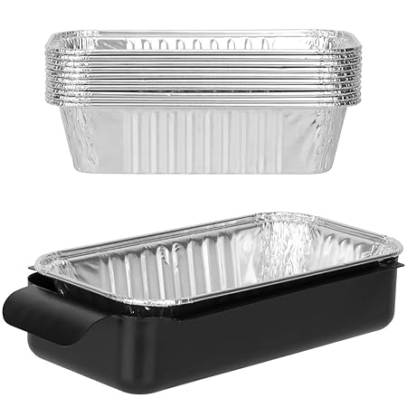 BBQ Future Gas Grill Grease Catcher Replacement for Charbroil 9328812P06 with Oil Cup Holder & 10 Pack Disposable Aluminum Grease Drip Pan