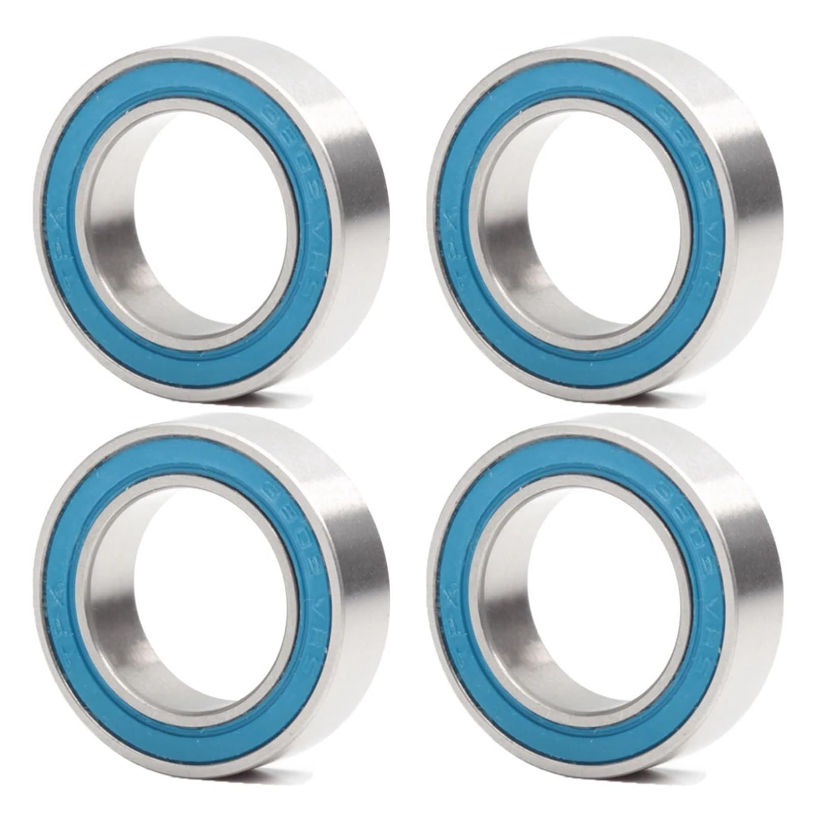 Roulements à billes, Lot de 4 roulements à billes 3802-2RS MAX, 15 x 24 x 7 mm, double rangée de billes, pièces de réparation for pivot de suspension de vélo