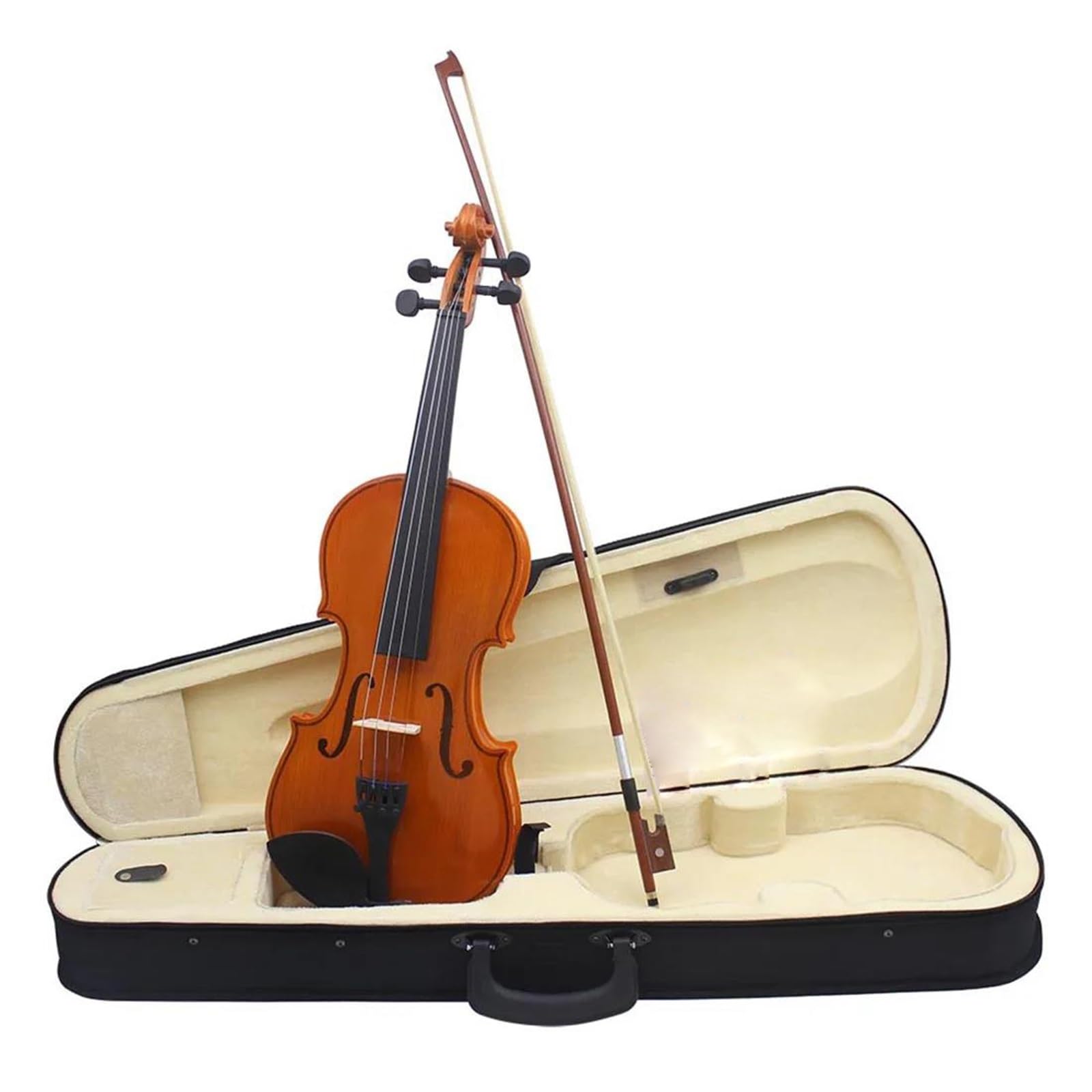 Violín Instrumentos Musicales Violín Acústico Profesional 4/4 De Abeto Con Estuche Arco Cuerdas Afinador Sordina Y Accesorios(Violin)