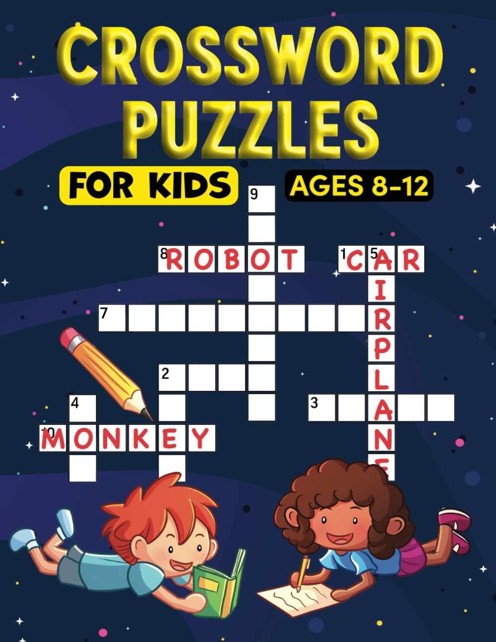 Crossword Puzzles for Kids Ages 8-12: 101 Themes Challenging and Educational Activity Book for Children.
