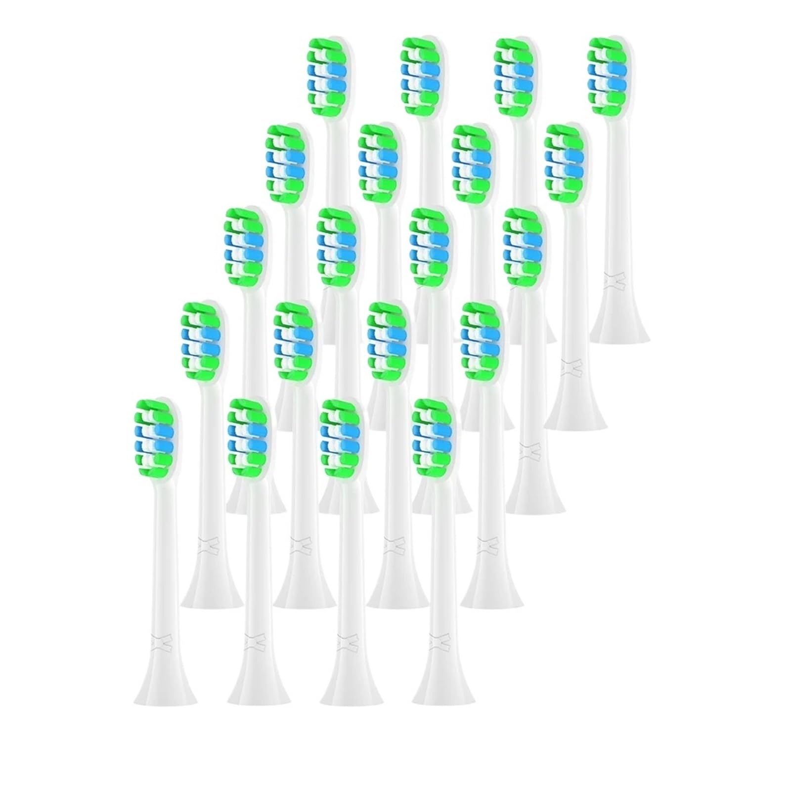 Bürstenköpfe für Erwachsene 4/8/12/20PCS, kompatibel mit Philips | Kunststoff-Zahnbürstenköpfe für täglichen Wechsel und normale Mundpflege(20HB70)
