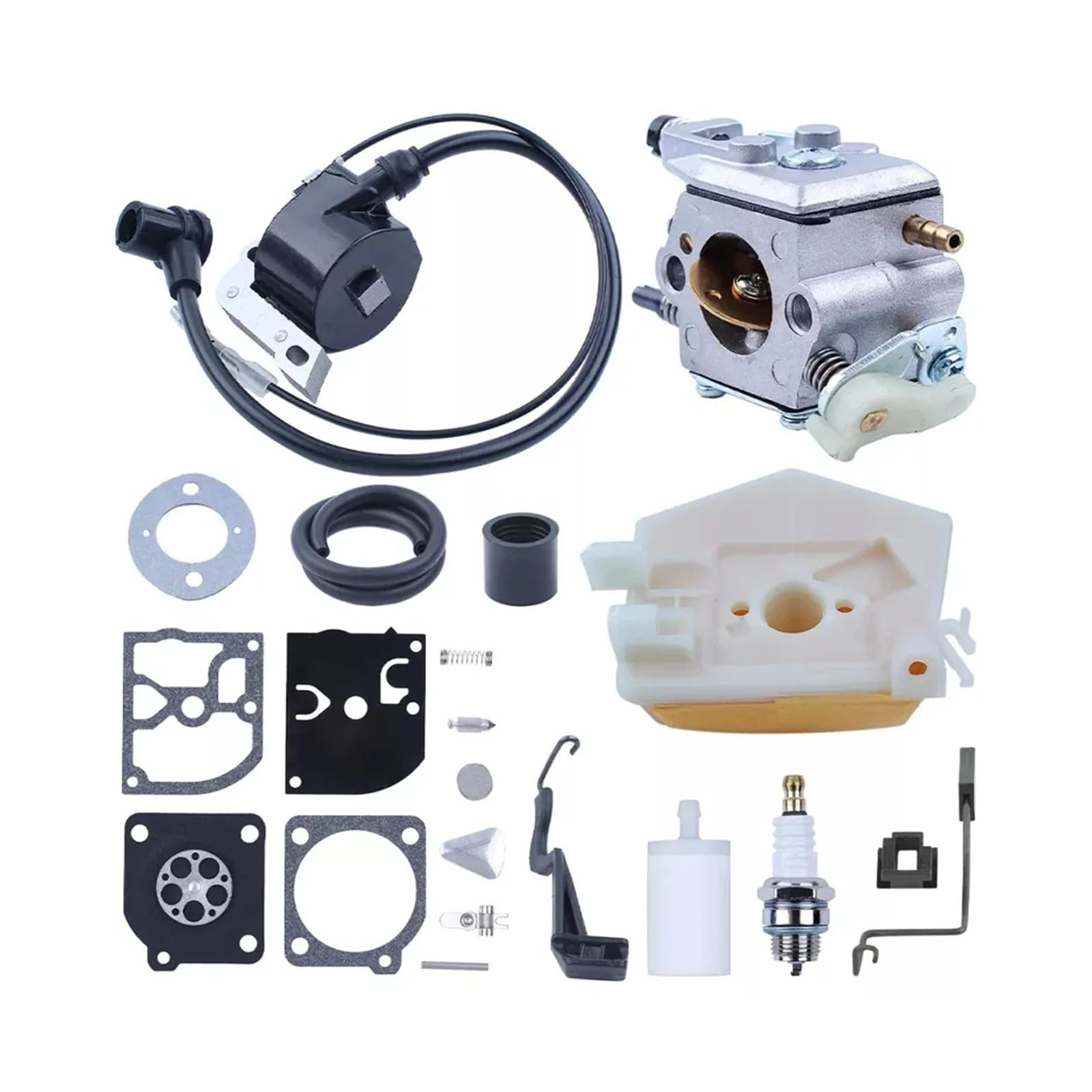 Fit For 55 51 Chainsaw 503281504 503901401 503898101 1 Set Carburetor Carb Ignition Coil Repair Kit