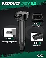 Vista 3 de Paquete de bobinas de bobina de bobina de encendido SCITOO compatible con Jeep Patriot 2.4L 2007-2014 para Jeep Patriot 2.0L 2007-2014 para Jeep