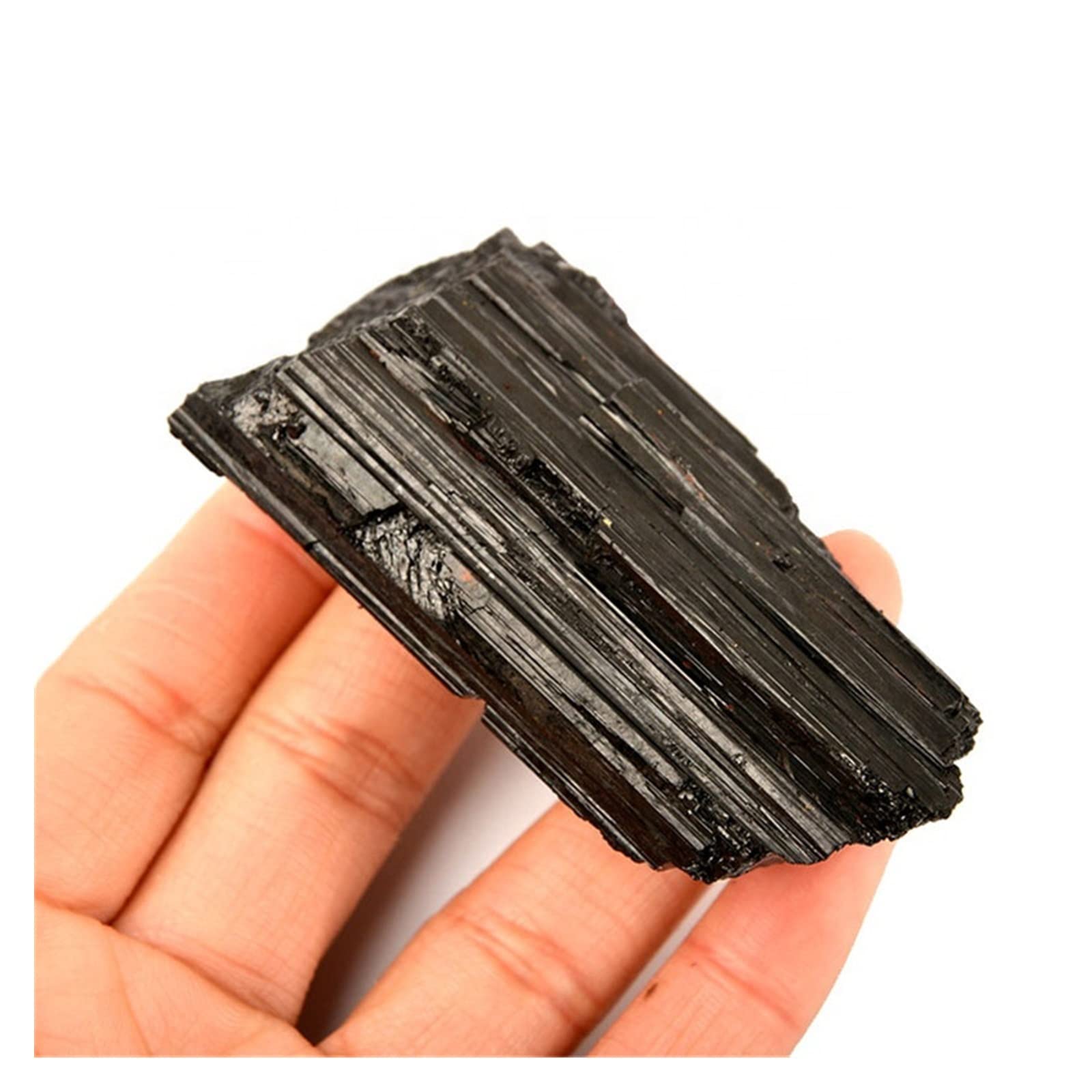 Tourmaline noire brute 50g-200g grand format cristal de quartz décoratif