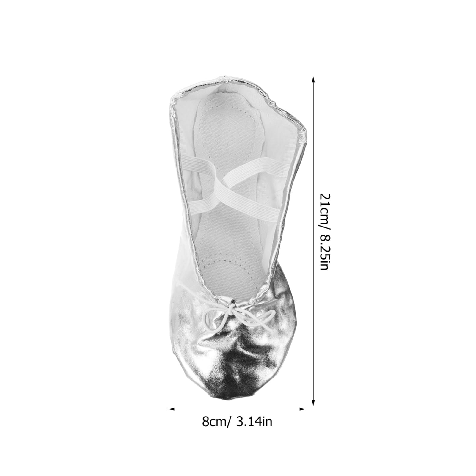 HOMOCONO Pu Leather Ballet Practice Shoes Non-Slip Sole Stretch Belt Size 34 for Ballet Jazz Gymnastics