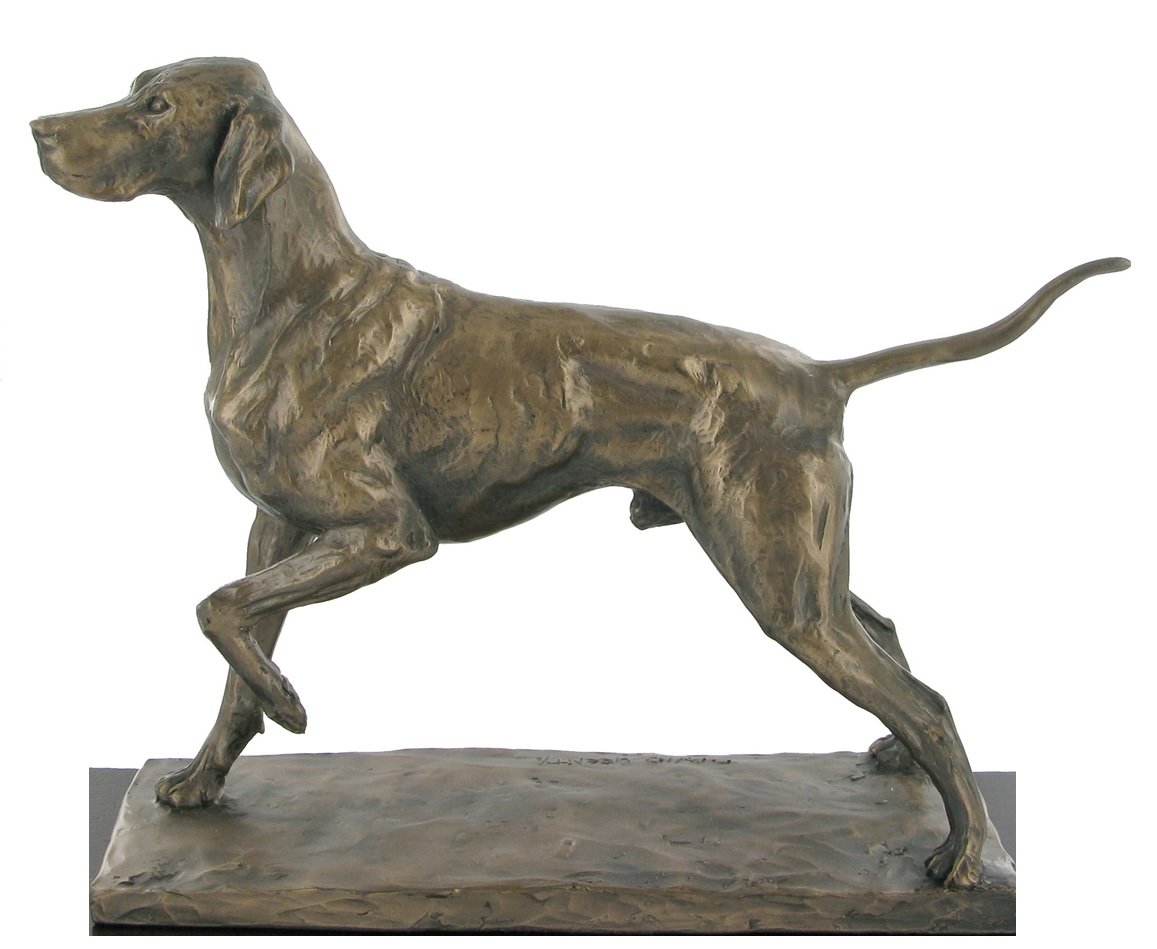 Cold cast bronze Pointer Dog Sculpture Ornament Figurine Statue
