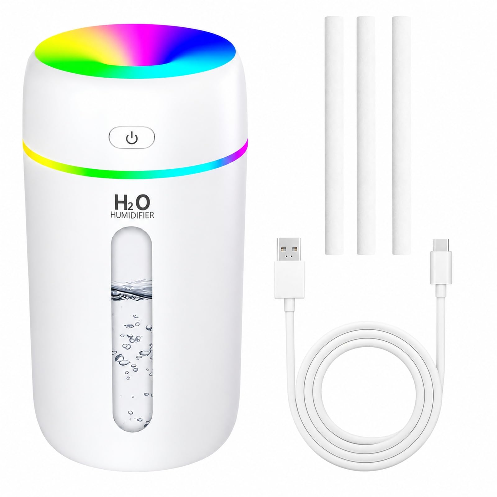 LKV Mini Cool Mist Humidifier for Bedroom with Night Light Ultra Quiet