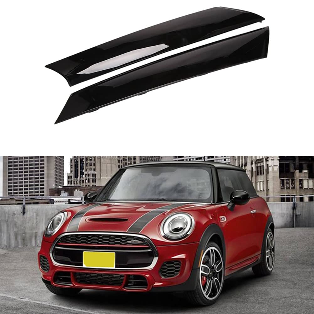 Per Mini R57 R55 R56 07-15 Parabrezza Anteriore Destro Post Trim Nero Luminoso Esterno Modanatura un Pilastro Trim Copertura