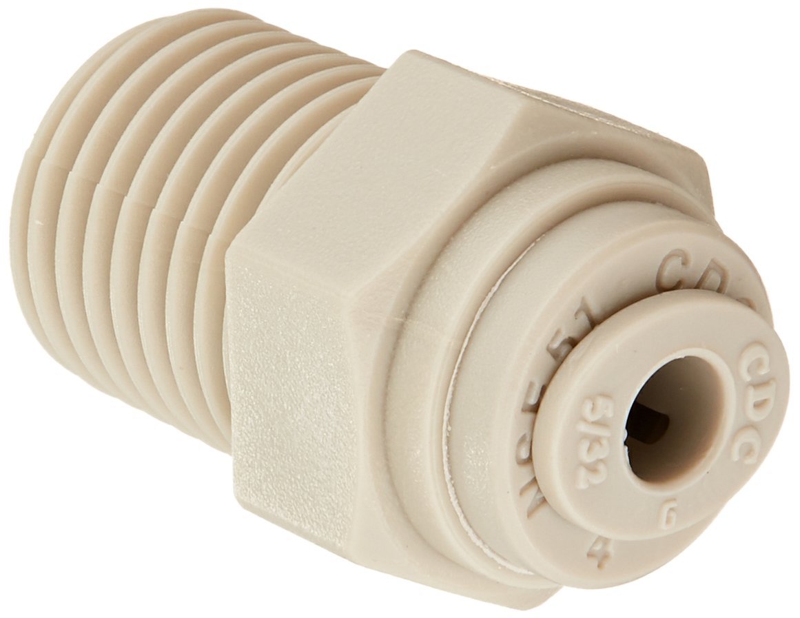 HPC 5/32-N02 HPC Straight Adaptor, Inch Fitting, 5/32" x 1/4"
