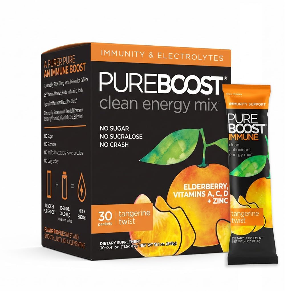 Pureboost Sugar-Free Immune Clean Energy Booster Drink Mix, Combo Pack 30ct — Amazon image 10