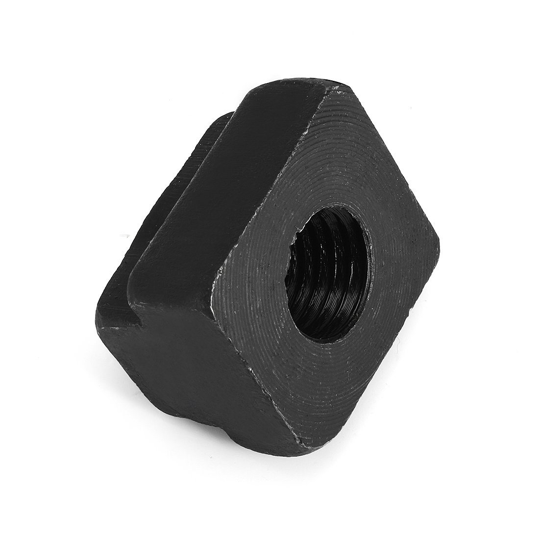 Aexit M18 Steel Nuts T-Slot Nut Black Oxide Plated Grade 8.8 T-Slot Nuts Tapped Through