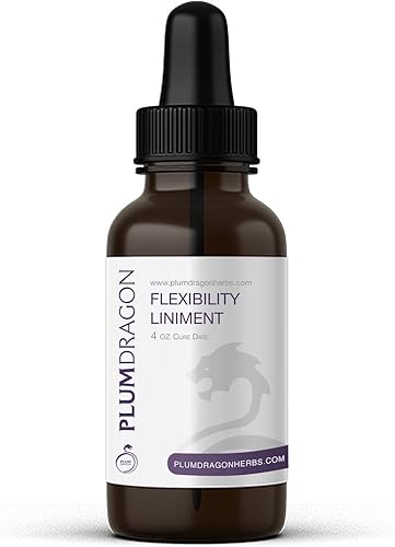 Plum Dragon Herbs Flexibility Liniment | Hierba holística de hierbas tópicas 4 oz. Botella