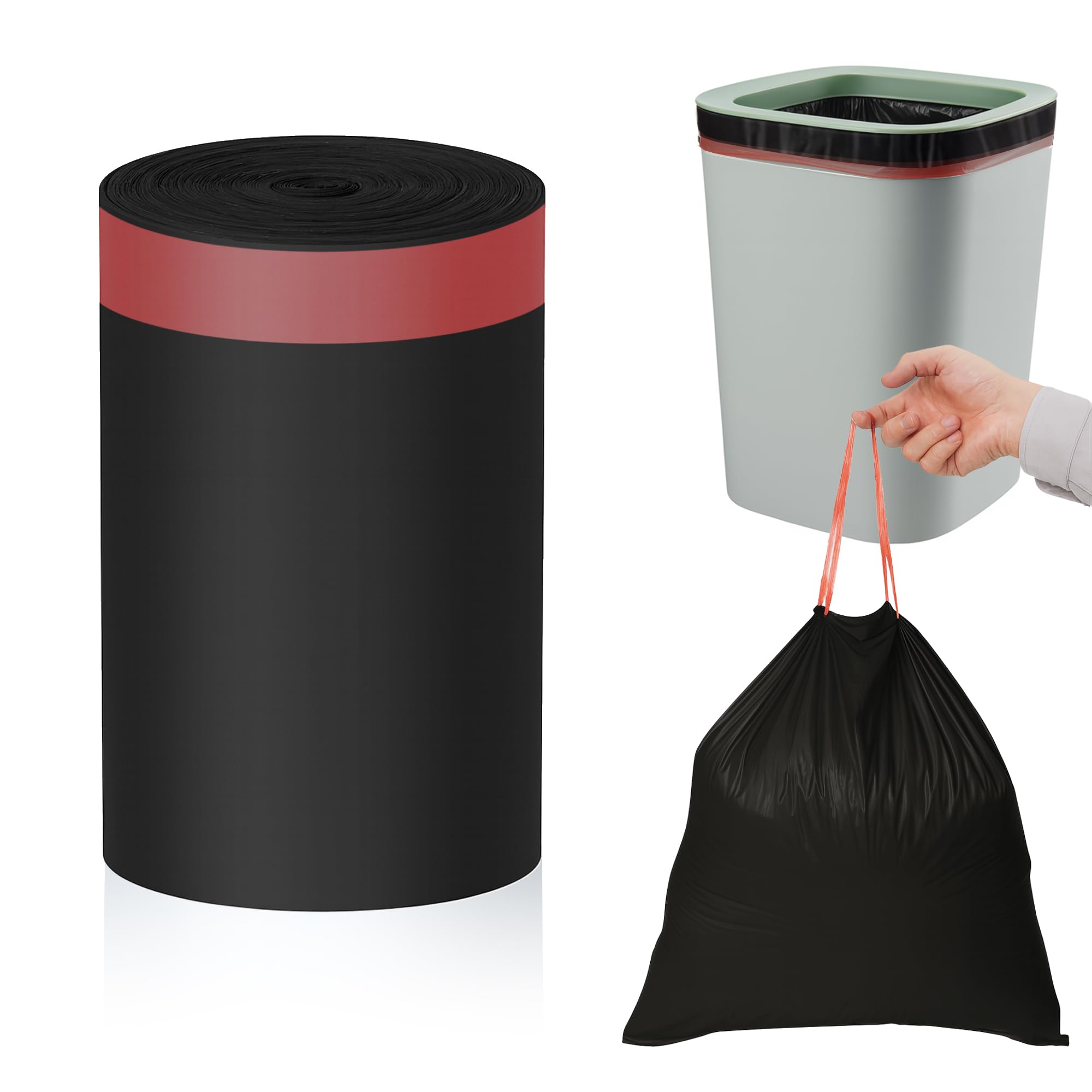 MakMeFre 100% Reciclado Bolsas de Basura,Extra Resistentes 100 Litros Bolsa Basura (80x100cm,30Bolsas)