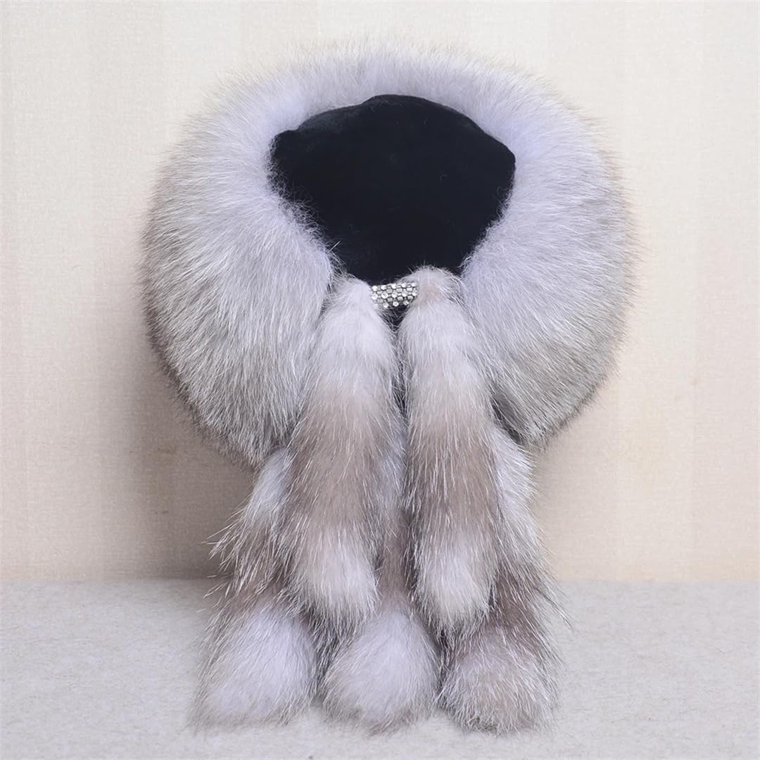 Cappello invernale da donna, alla moda, in finta pelliccia, per attività all'aperto, spesso e caldo, in finta pelliccia