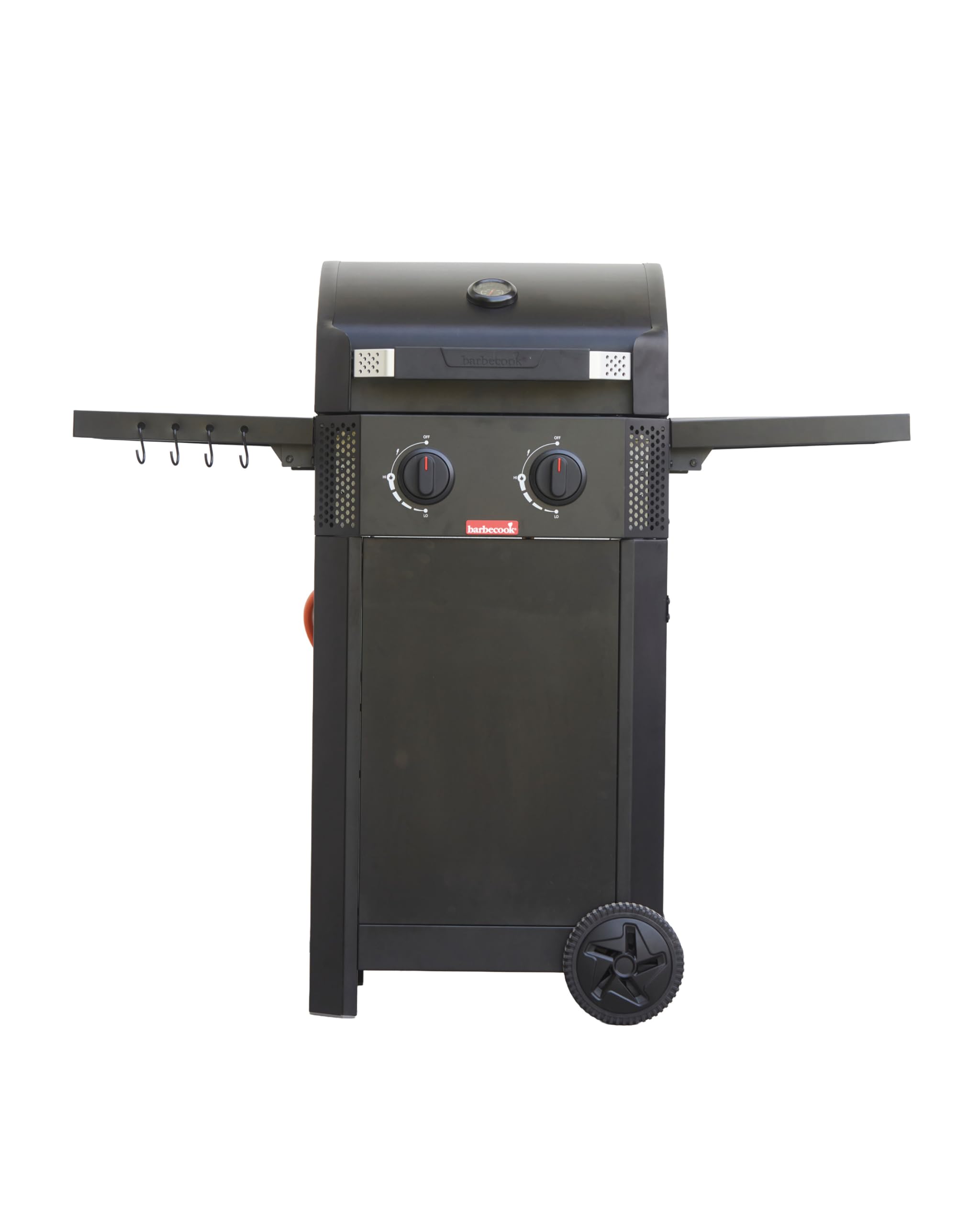 Barbecook barbecue a gas Luca 210 con ripiani pieghevoli, barbecue a gas compatto, 121×60×112cm