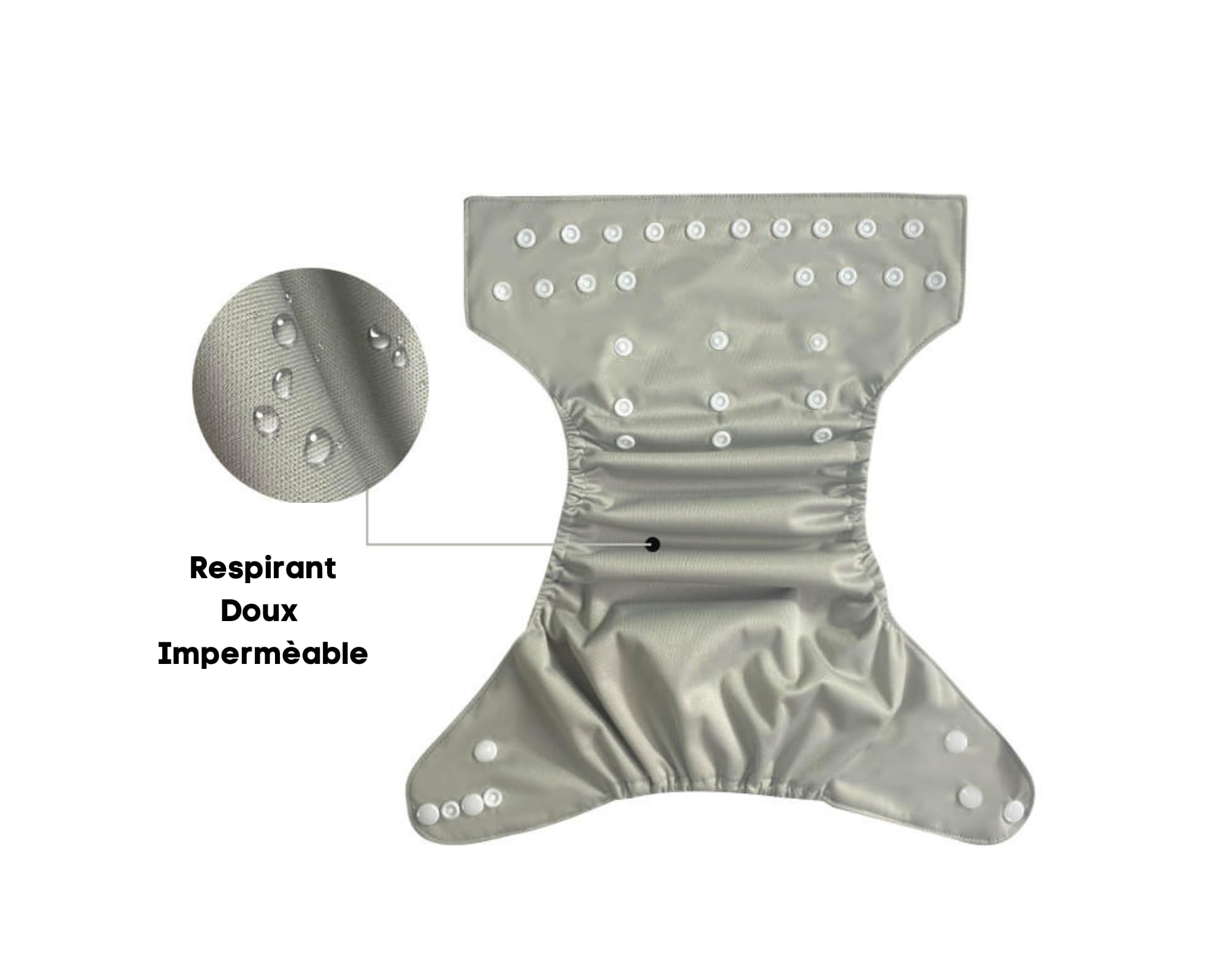 Couche Piscine Bébé Étanche et Réglable – Maillot de Bain Lavable Réutilisable Écologique – Confort Bébé Garçon ou Fille(Dauphin - 1 unité)