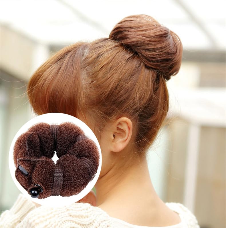 Miniatura 9 de 3 piezas Magic Hair Styler Donut Hair Bun Maker Styling Twist Ring Former Shaper Hair Trenzado Herramienta Rizador de Pelo Accesorio 1 Grande 2