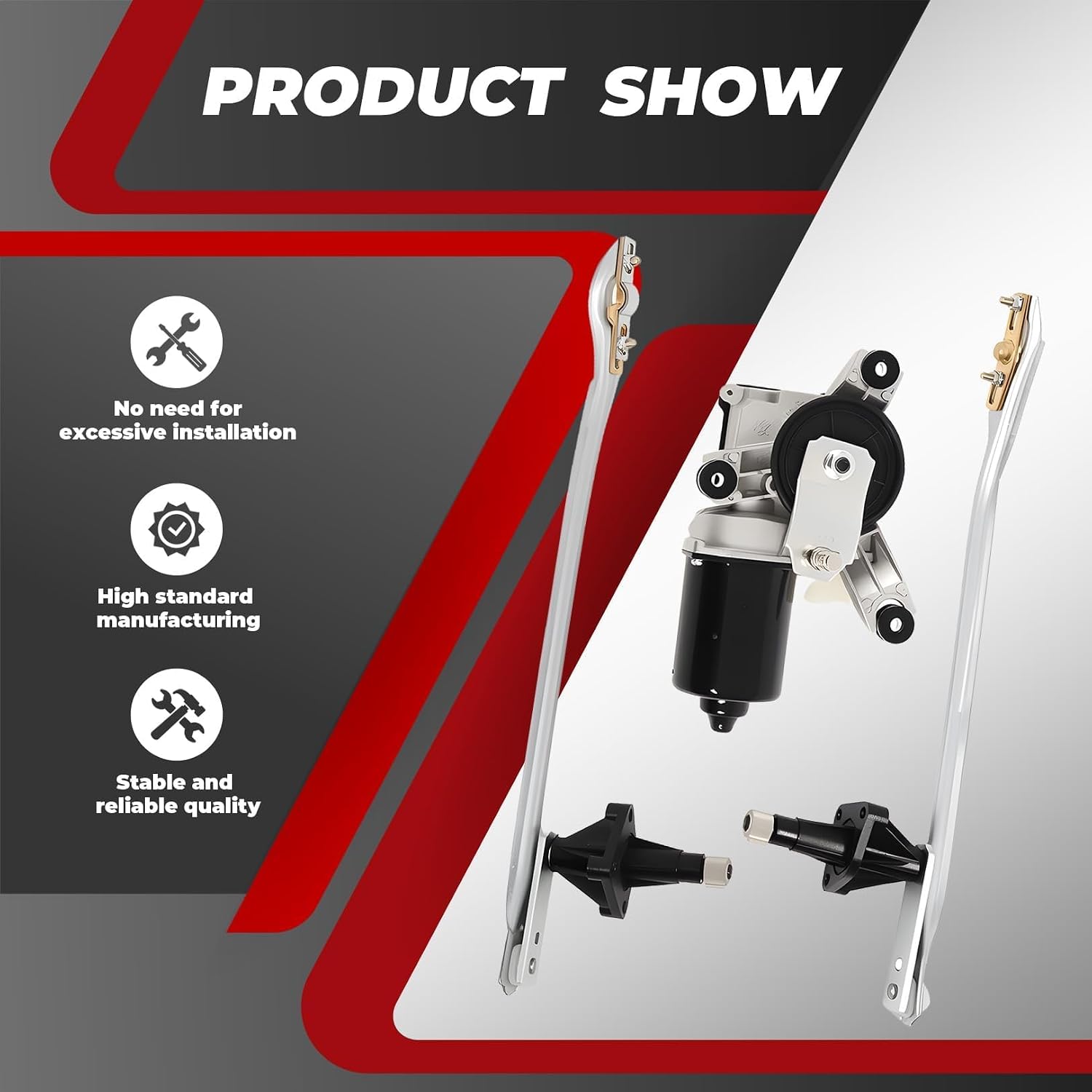 Nakkaa 602-203AS Windshield Wiper Motor W/Linkage Assembly Compatible with 1988-2002 C1500 C2500 C35 C3500HD Blazer Suburban Tahoe K3500 C6000 C7000 C3500HD C1500